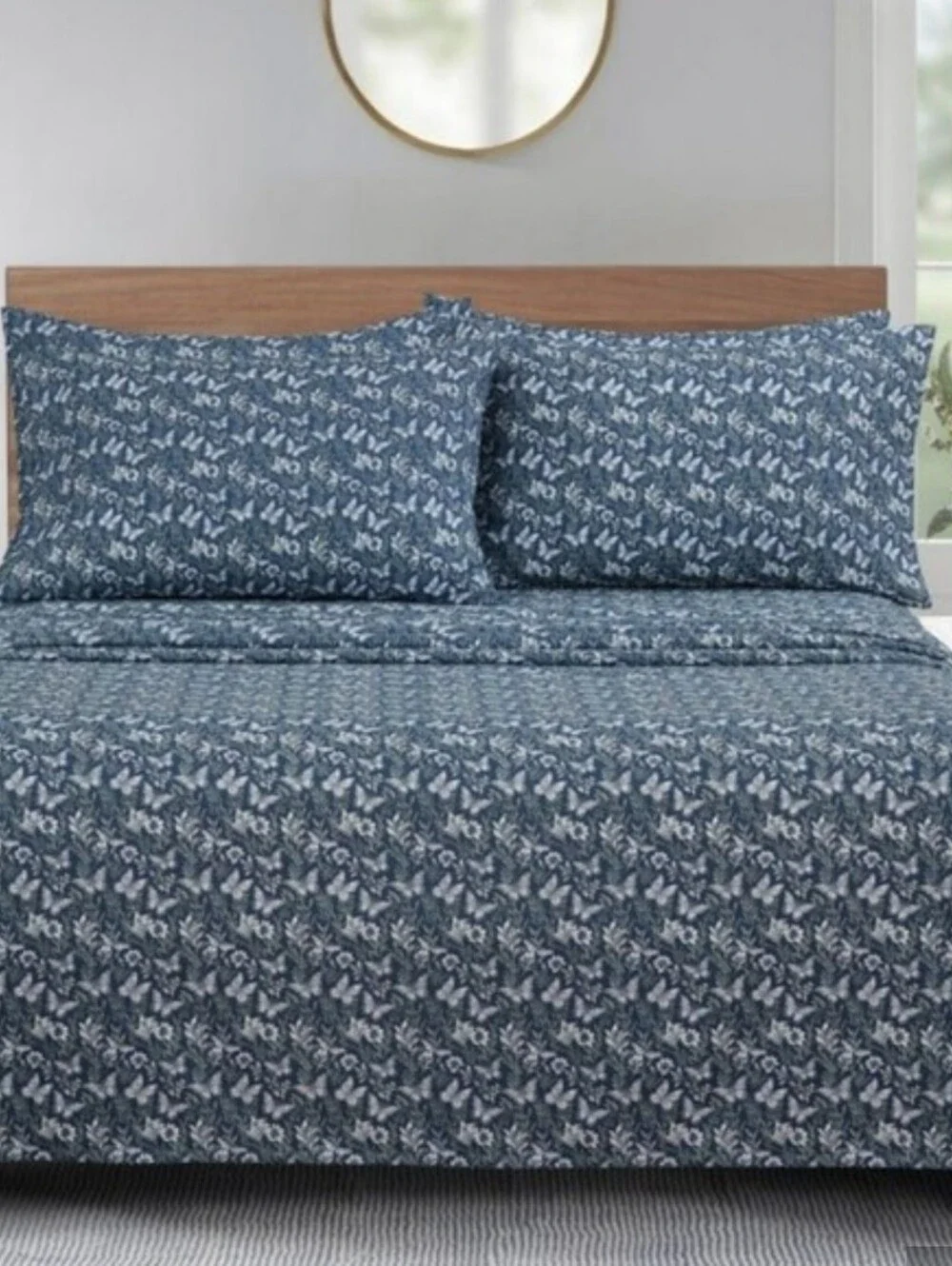South Point Home Fashions Microfiber 6-piece Sheet Set, King Butterfly Flowers,